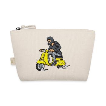 Masked scooter pilot in hoodie - Organic Pouch - nature - Front