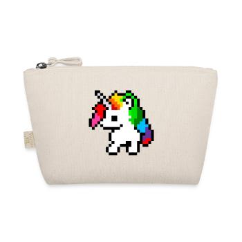 PixelEinhorn Regenbogen - Bio-Täschchen - Natur - Vorne