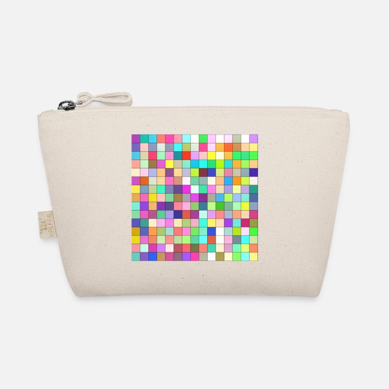 Colorful Squares Pattern Organic Pouch