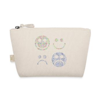 Happy and Sad Stilyzed Faces - Organic Pouch - nature - Front