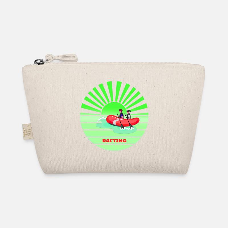 Vintage sunset rafting Organic Pouch