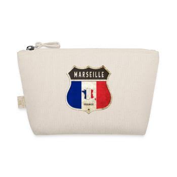 Marseille Frankreich Wappen Flaggen Design - Bio-Täschchen - Natur - Vorne