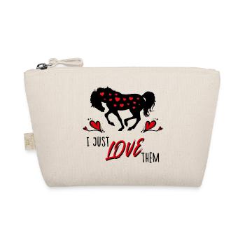 Icelandic Icelandic Horses Horses Statement Heart - Organic Pouch - nature - Front