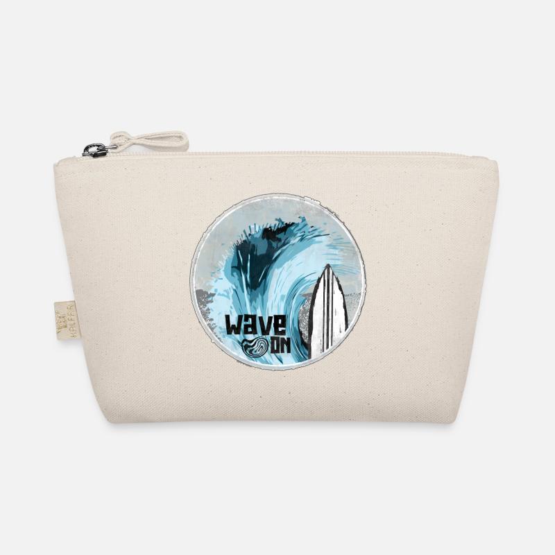 Vague de mer avec design de planche de surf - Trousse biologique - nature