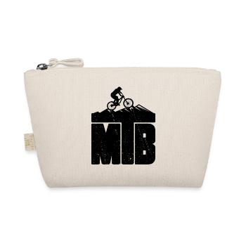 mountain bike t-shirt mountain bike - Organic Pouch - nature - Front