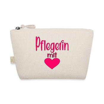 Pflegerin - Herz Symbol - Pflegefachfrau - DANKE - Bio-Täschchen - Natur - Vorne
