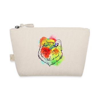 Un beau et amusant design de loup à l’aquarelle - Trousse biologique - nature - Devant