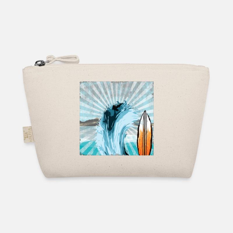 Surfer Wave Illustration Organic Pouch