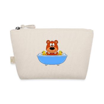 TEDDY - BÄR - BADEWANNE - KINDER - BABYS - Bio-Täschchen - Natur - Vorne