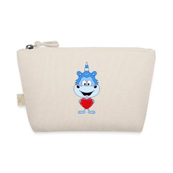 EINHORN - LIEBE - LOVE - VERLIEBT - HERZ - Bio-Täschchen - Natur - Vorne