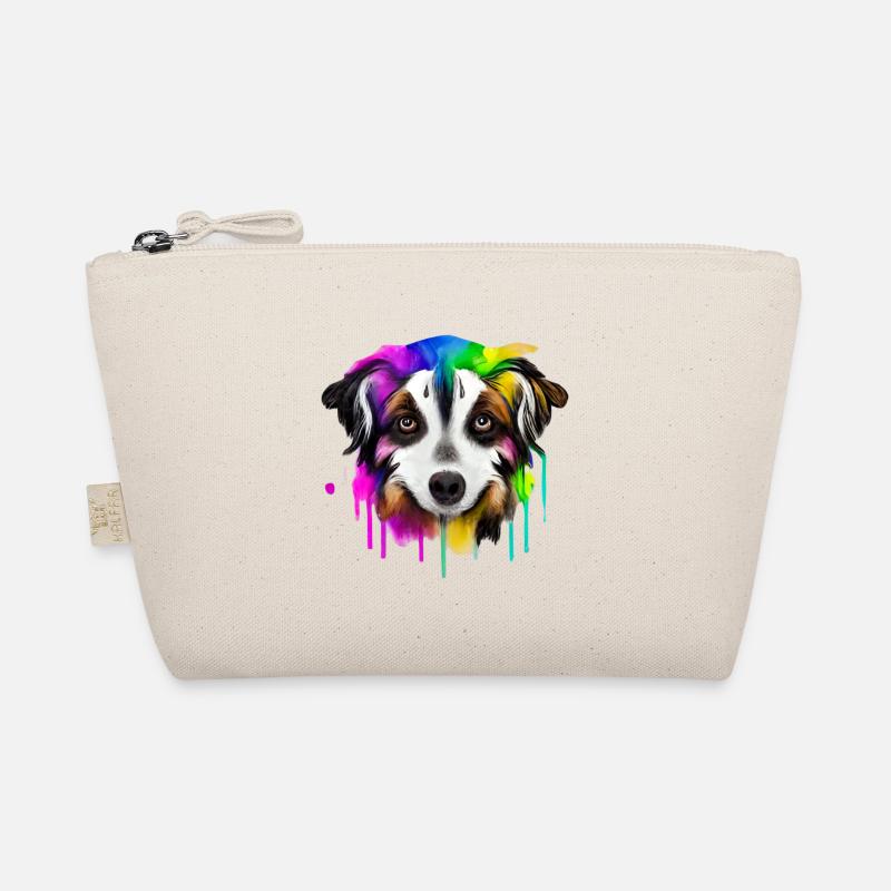 Australien Shepherd in Farbe Bio-Täschchen