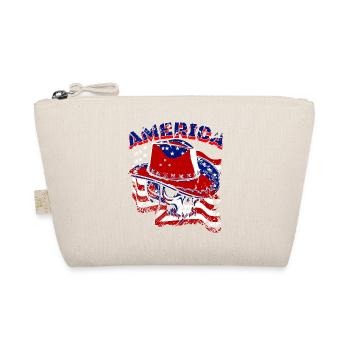 Un beau crâne de cow-boy avec un design de drapeau américain - Trousse biologique - nature - Devant