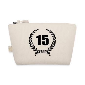Lauwerkrans 15 ans avec numéro et année de bannière - Trousse biologique - nature - Devant