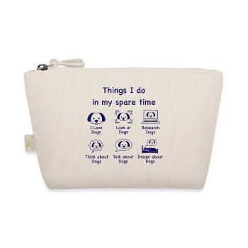 Amoureux des chiens (bleu) - Trousse biologique - nature - Devant