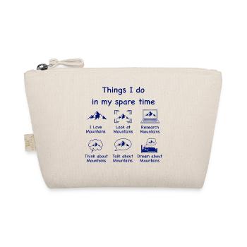 Mountain Lover (Blue) - Organic Pouch - nature - Front