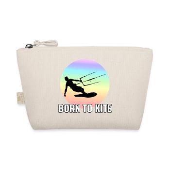 Kitesurfing Kitesurf Kiteboarding Kiteboarder - Organic Pouch - nature - Front