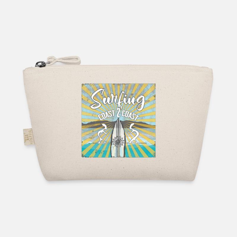 Surfthema Coast 2 Coast Vintage Design - Bio-Täschchen - Natur