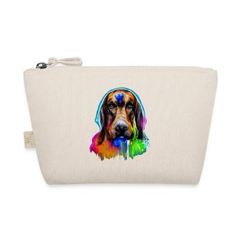 Bloodhound design in color - Organic Pouch - nature - Front
