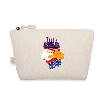 A Beautiful and Funny Eagle Design - Organic Pouch - nature - Front