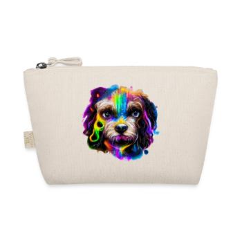 Cavapoo design in color - Organic Pouch - nature - Front