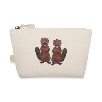 Couple de castors aime rongeur - Trousse biologique - nature - Devant