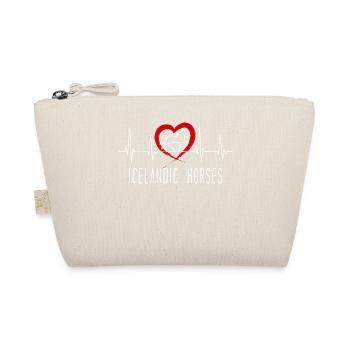 Horses Heart Statement Icelandic Horses Horse Love - Trousse biologique - nature - Devant