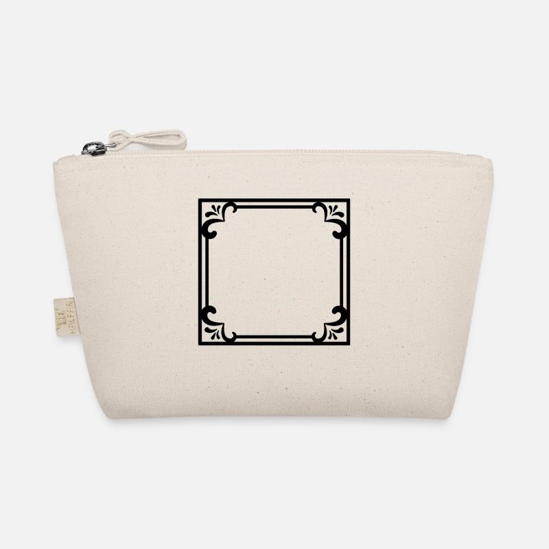 Square frame with ornament decoration Organic Pouch