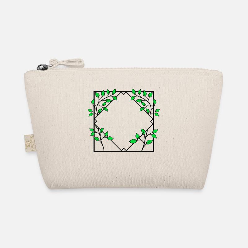 Square frame with branches decoration Organic Pouch