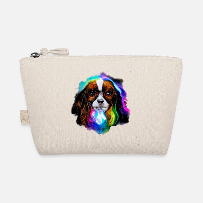 Cavalier King Charles Spaniel Design in Farbe Bio-Täschchen