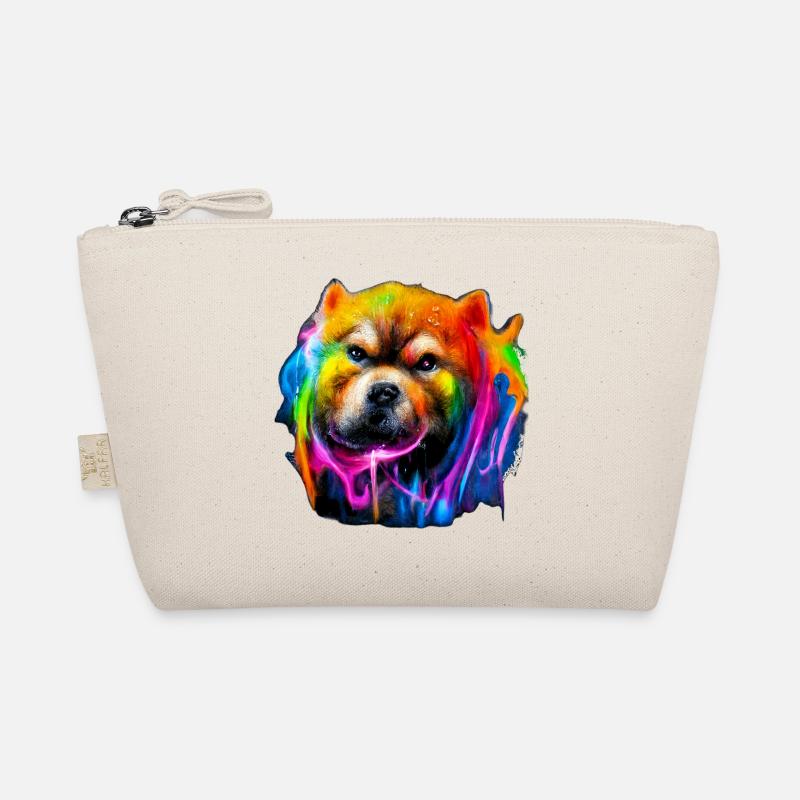 Chow Chow Design in Farbe - Bio-Täschchen - Natur
