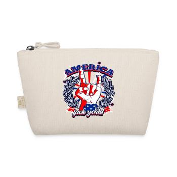 A Beautiful America, Fuck Yeah! with US flags - Organic Pouch - nature - Front