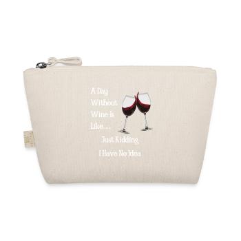 A day without wine? NO THANK YOU - Organic Pouch - nature - Front