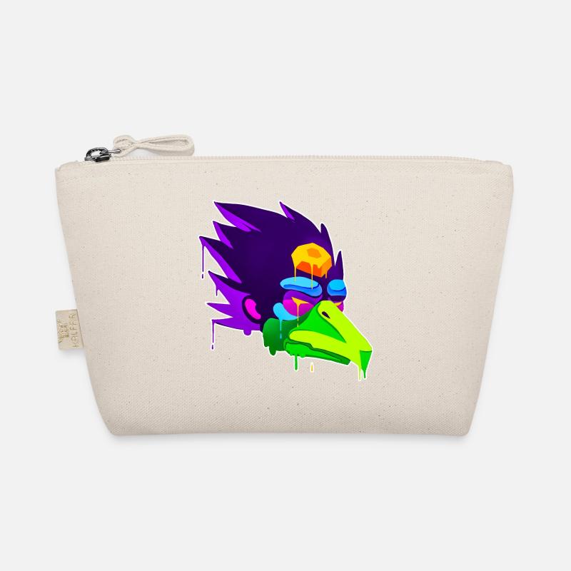 A beautiful and fun Karasu Tengu eagle design Organic Pouch
