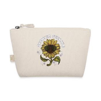 Sunflower with Sunglasses Summer Feeling Summer - Organic Pouch - nature - Front