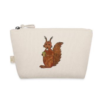 cute cute squirrel with oak nut - Organic Pouch - nature - Front