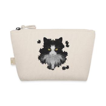 Katze schwarz weiss, Puzzles, pet prints - Bio-Täschchen - Natur - Vorne
