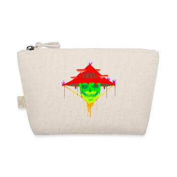 A Beautiful and Funny Mushroom Amigasa Design - Organic Pouch - nature - Front