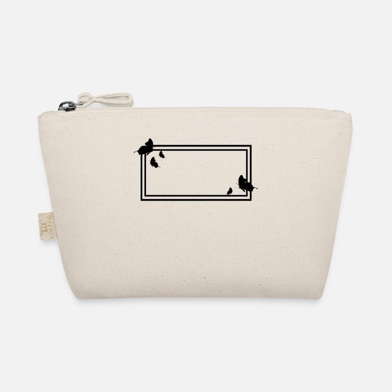 Rectangular frame with butterflies Organic Pouch