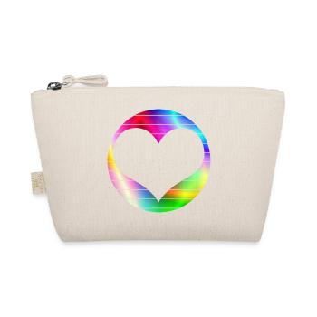 Regenbogen Herz Liebe LGBT - Bio-Täschchen - Natur - Vorne