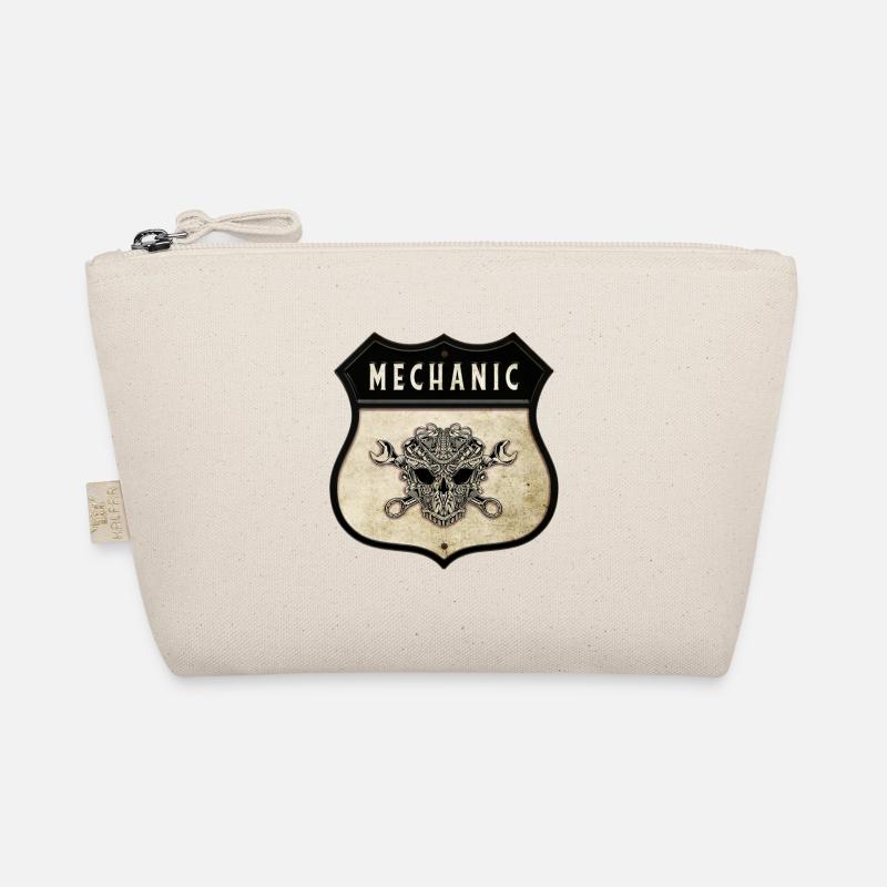 Mechanic Skull Crest Organic Pouch
