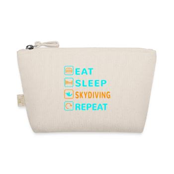 Eat. Sleep. Skydiving. Repeat Design - Organic Pouch - nature - Front