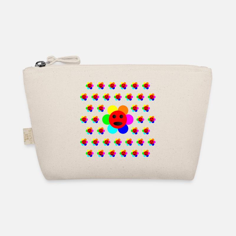Psycho-Flower - Optical Art Organic Pouch