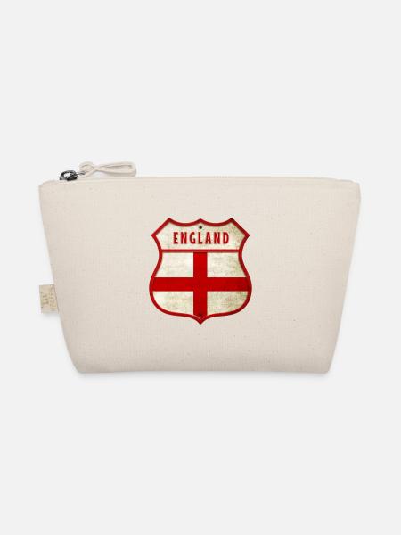 England Flaggen Wappen - Bio-Täschchen - Natur