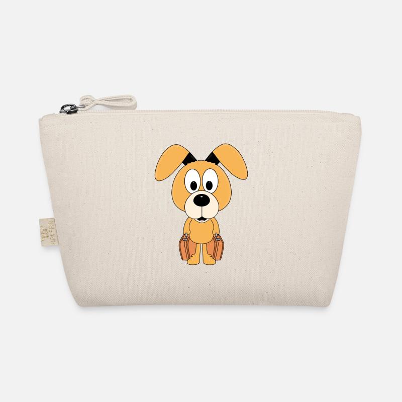 HUND - REISE - KOFFER - URLAUB - FERIEN - TIER - Bio-Täschchen - Natur