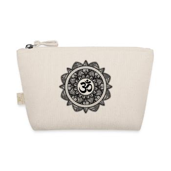 Om Symbol Mandala with Gayatri Mantra - Organic Pouch - nature - Front