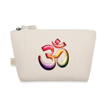 Om / Aum Symbol 3D bunt - Bio-Täschchen - Natur - Vorne