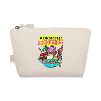 Naschkatzen Konditor Cupcake Statement Süßigkeiten - Bio-Täschchen - Natur - Vorne