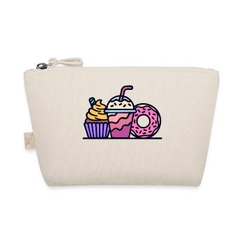 Süßigkeiten Cupcake Donut Naschen Naschkatzen - Bio-Täschchen - Natur - Vorne