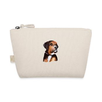 Austrian Black And Tan Hound Dog Illustration - Organic Pouch - nature - Front