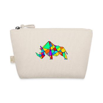 Geometric Camel Puzzle Neon Colors - Organic Pouch - nature - Front